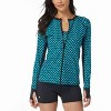 Beach House Sport Ava Zip Front Floral Rash Guard - 3 of 3