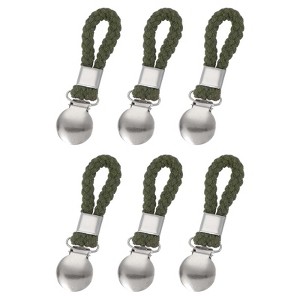 Unique Bargains Cotton Loop Metal Clothing Towel Storage Clips 4.3" 6 Pcs - 1 of 4
