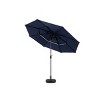 10FT Outdoor Aluminium 3 Tier Polyester Auto Tilt Umbrella,Patio Umbrella With 8 Steel Ribs,Pool Deck Umbrella,Base Not Included-Coolbibila - 3 of 4