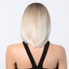 Jessie's Wig 14 Inch Straight Bob Wig Synthetic Hair 13x6 Lace Wigs Ombre Grey Color With Dark Roots 1 Pc/Pack - 3 of 4