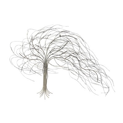 Natural Wind Blown Tree Iron Wall Decor - Olivia & May