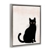 Stupell Industries Halloween Black Cat Silhouette Floating Frame Canvas Art, Gray, 17" x 21" - 2 of 4