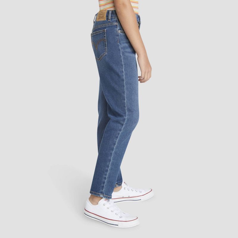 Levi's® Girls' High-Rise Mini Mom Jeans - Dark Wash, 3 of 11
