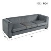 3 Seater Sofa for Living Room, Couch with USB Ports and Cup Holders, Solid Wood Frame Sofa with Plush Cushions and Tapered Legs-Coolbibila - 4 of 4