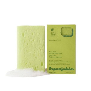 Esponjabon Aloe Vera Soap Sponge  Soothe & Hydrate 2-in-1 Soap Sponge -  4.2oz