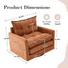360° Swivel Barrel Chair, Chenille Upholstered Accent Lounge Chair with Thick Cushion and Armrests, Single Sofa for Bedroom or Living Room - Koiai - 4 of 4