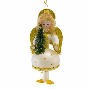 Italian Ornaments 6.0 Inch Christmas Pageant Angel Handmade Heirloom Tree Ornaments - 1 of 3