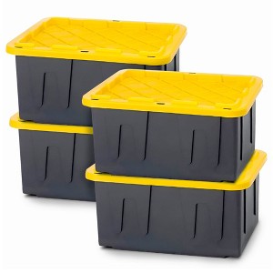 HOMZ Durabilt 27 Gallon Heavy Duty Storage Tote with Lid - 1 of 4