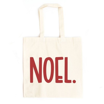 City Creek Prints Noel Bold Canvas Tote Bag - 15x16 - Natural