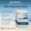 Cabana Air Filters 6 Pack Home HVAC Furnace Air Filters, Capture Unwanted Particles with Pleated Design, MERV 13, 20 x 30 x 1, White - 2 of 4
