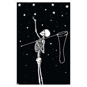 Trends International Skeleton Collecting Stars Framed Wall Poster Prints - 1 of 4