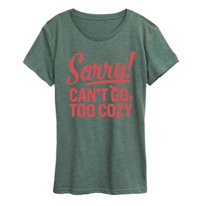Women's - Instant Message - Cant Go Too Cozy Short Sleeve Graphic T-Shirt - 1 of 4
