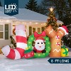 Joyfy 8 FT Long Christmas Inflatable Outdoor Decoration, JOY with Santa Inflatable with Built-in LEDs for Xmas Party Indoor Outdoor Yard Garden Decor - 2 of 4