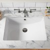 Round White Ceramic Vessel Sink, Above Counter Bathroom Lavatory Art Basin for Vanity, Durable Glossy Finish - 2 of 4