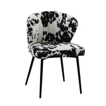 Bonatti Living Room Accent Side Chair with Animal Print | Karat Home