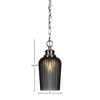 Toltec Lighting Cordova 1 - Light Pendant in  Brushed Nickel with 5" Smoke Textured Shade - 2 of 2