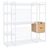 Vynxaria Open-Style Wardrobe with Hanging Rails, Shelves & Drawers in White - 3 of 4