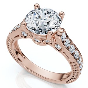 Pompeii3 Certified 2 1/4Ct Antique Diamond Engagement Ring 14k Gold or Platinum - 1 of 4