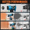 LDHTHOPI Cordless Paint Sprayer Black Blue 1000W HVLP 1200ML Dual 4Ah Batteries Ergonomic for Home Furniture Painting - 3 of 4