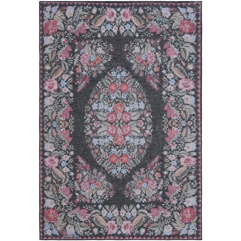 Besarabian Bes222 Power Loomed Machine Washable Area Rug - Black/sage ...