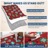 Christmas Area Rug, Foldable Xmas Throw Carpet with Non Slip Backing, Low Pile Stain Resistant Floor Carpet for Living Room, Bedroom - 4 of 4