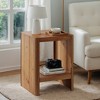 Hommoo Solid Wood 2-Tier End Table with Rounded Edges, Living Room Side Table - 2 of 4