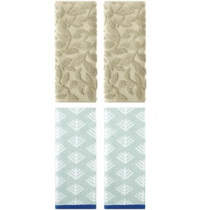 REGALWOVEN 4 Pcs Cute Pattern Cotton Soft Absorbent Bathroom Hand Towel 14 x 30 Inch - 1 of 4