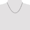 Black Bow Jewelry 3.5mm 14k White Gold Hollow Figaro Chain Necklace - 3 of 4