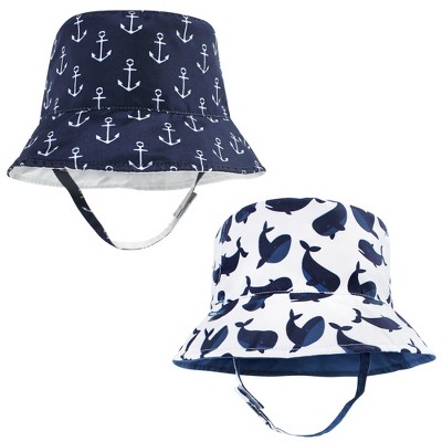 Hudson Baby Infant Boy Sun Protection Hat, Whale Anchor