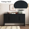 KTMBDW Buffet Storage Cabinet with 4 Door, 59" W Coffee Bar Cabinet, Kitchen Buffet Sideboard for Living Room, Kitchen - 4 of 4