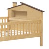 NicBex Twin Size Platform Bed Modern Wooden Bed Frame with shelf, House-Shaped Headboard and LED Light for Bedroom, No Box Spring Required - 4 of 4