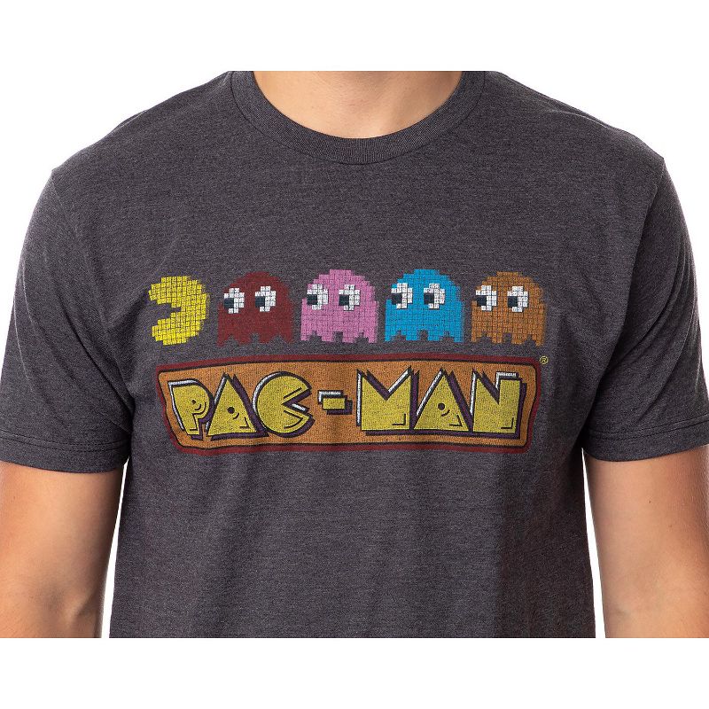 Pac-Man Men's Women's Vintage Licensed Logo Ghosts Graphic T-Shirt New, 2 of 4