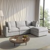 Cloud Sectional Couches for Living Room,100.5" Convertible L Shaped Couch With Ottoman, 4 Seater Modular Sectional Sofa,Furniture Sets - 2 of 4