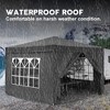 DOMETOUR 10x10 Folding Canopy with Sidewalls UPF 50+ Portable Tent for Parties Beach Camping Wedding EZ Pop Up, Includes Weight & Carry Bag - 4 of 4