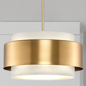 Urban Ambiance Luxury Modern Indoor Pendant,  9''H x 16"W x 16''D,  Brushed Bronze Finish, UHP4857 - 1 of 4