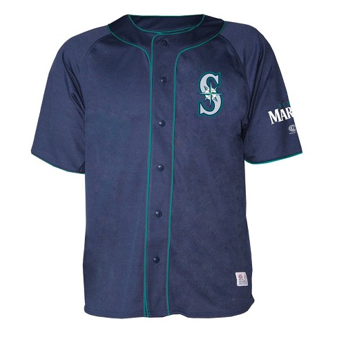 MLB Seattle Mariners Men's Button-Down Jersey - M