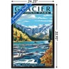 Trends International Lantern Press - Glacier National Park, Avalanche Lake Framed Wall Poster Prints - 3 of 4