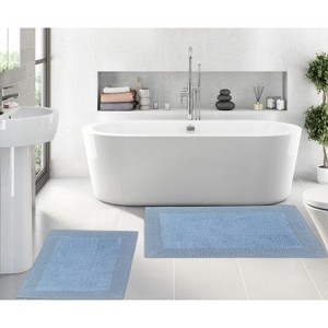 Home Weavers Luxury Collection 100% Cotton Tufted Bathroom Rug Set, Non-Slip Latex Bath Rug Set - 1 of 4