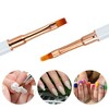 Unique Bargains Home DIY Manicure Double-Ended Nail Art Brush Lace Brush Gel Polish Nail Art Design Pen Paint Tools White 1 Pc - 2 of 4