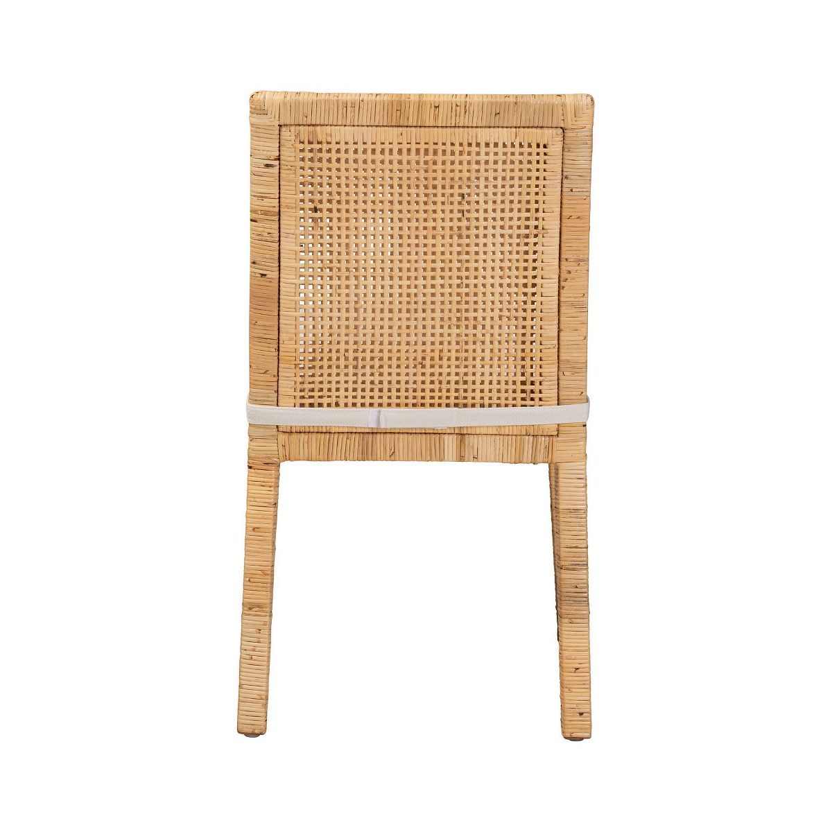 Sofia Wood and Rattan Dining Chair Set Natural/White - bali & pari: Handcrafted, Foam Cushion, No Assembly Required - thumbnail 5