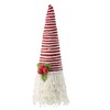 Whisen D5.9x16.5" Frosted Yarn Cone Adorned With a Cozy Holly Berry, 2 Pack, Christmas Decoration - White & Red - 3 of 4