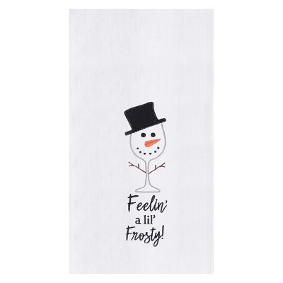 C&F Home Feeling Frosty Embroidered Cotton Flour Sack Kitchen Towel