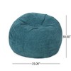 KWPZQEB Classic Bean Bag Chair with Foam Filler, Comfy Plush Fabric Gaming Bean Bag Chairs, Round Sofa for Living Room, Bedroom, College Dorm - 3 of 4