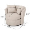 CAVINAS Soft Fabric Swivel Barrel Accent Chair with Movable Pillow Backrests,Upholstered Swivel Living Room Chair,Reading Chairs for Living Room - 3 of 4