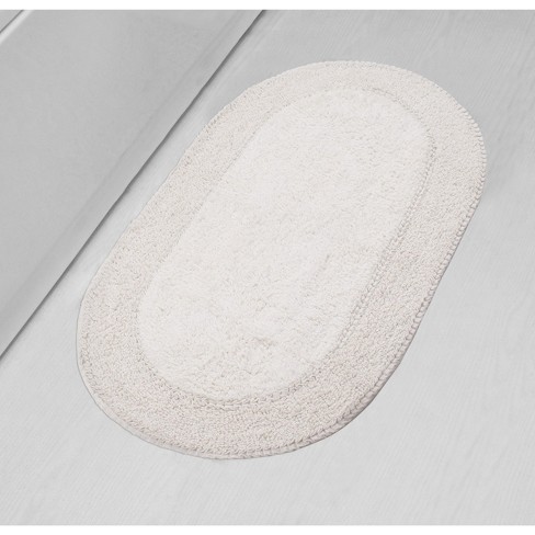 Home Weavers Classy Bathmat Collection 100 % Absorbent Soft Cotton 3 Piece Bath Rug Set with Contour, White