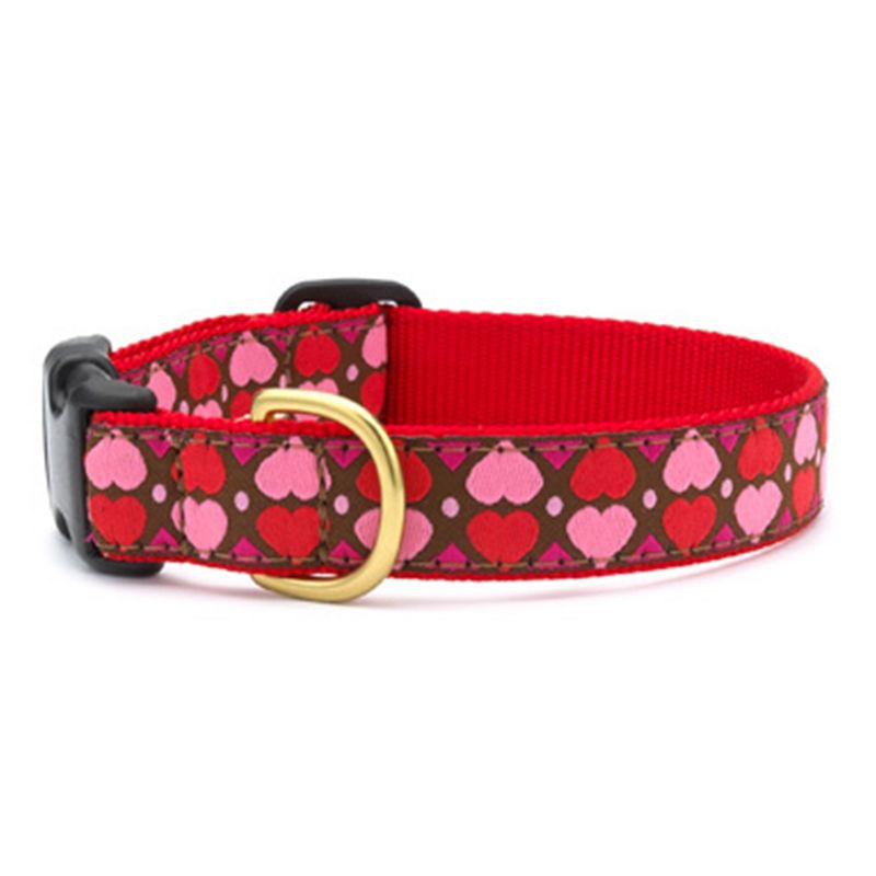 Up Country All Hearts Dog Collar - Small (9 to 15 Inches) 5/8 Inch Narrow Width, 1 of 2