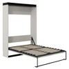 YOOCOZZ Full Size Murphy Bed with Desk and Storage Shelves and Cabinets - Black+White - 2 of 4