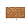 HomeRoots 18" X 30" Beige and White Coir Outdoor Door Mat - 3 of 4