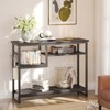Bestier 39.4" Console Table for Entryway with 4 Tier Storage Shelves - 2 of 4