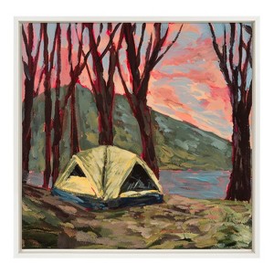 22" x 22" Sylvie Tent II Framed Canvas by Emily Kenney White - Kate & Laurel All Things Decor - 1 of 4